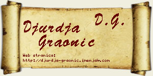 Đurđa Graonić vizit kartica